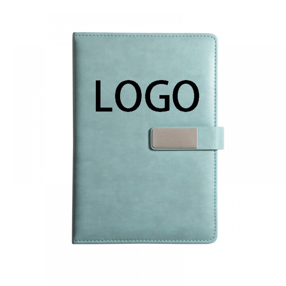 Hardcover Leather Magnetic Clasp Notebook with Logo