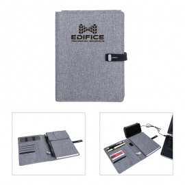 Binghamton RPET Padfolio w/ Wireless Phone Charger with Logo