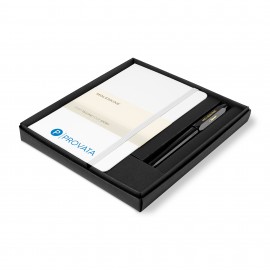 Personalized Moleskine Medium Notebook and Kaweco Pen Gift Set - White