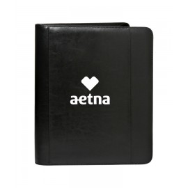 Custom Union Printed Deluxe 3-Ring Zippered Portfolios - One Color Print
