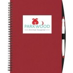 Large Value WindowPad ValueLine Notebook w/PenPort & Cougar Pen (7"x10") with Logo