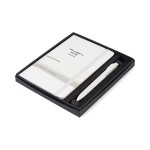 Moleskine Medium Notebook and GO Pen Gift Set - White with Logo