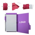 Logo Branded Metal Pocket Notebook with Pen and Refillable Paper