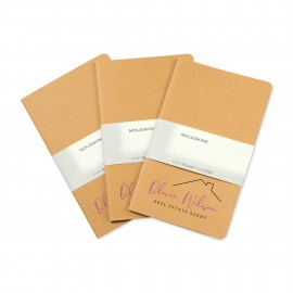 Personalized Moleskine Large Cahier 3-Pack - Kraft