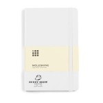 Moleskine Hard Cover Ruled Medium Notebook - White with Logo
