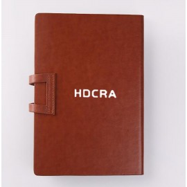 A5 PU Leather Cover Paper Notebook with Logo