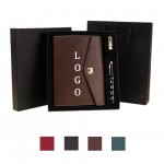 Notebook Pen And Flash Drive Business Set with Logo