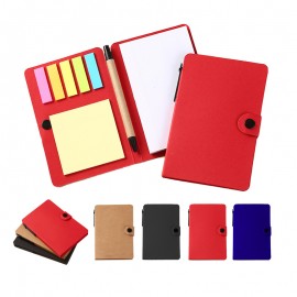 Eco Journal w/Sticky Notes and Flags & Pen with Logo