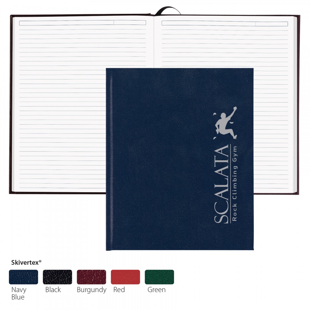 Logo Printed Executive Desk Journal - Skivertex w/80 Ruled Sheets (160 pages) Logo Printed Executive Desk Journal - Skivertex w/80 Ruled Sheets (160 pages)