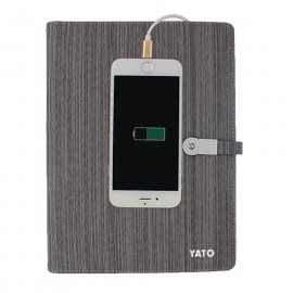 Wood Grain Notebook Power Bank with Logo