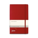 Promotional Moleskine Hard Cover Ruled Large Expanded Notebook - Scarlet Red