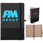 RPET Two Tone Journal with Recycled Kraft Paper with Logo