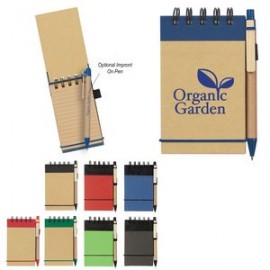Eco-Inspired Spiral Jotter & Pen with Logo