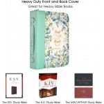 Heavy Duty Front and Back Bible Cover Case for Women with a Matched Bookmark Custom Imprinted