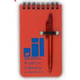 "Monterey" Pocket Sized Spiral Jotter Notepad Notebook w/Pen (Overseas) with Logo