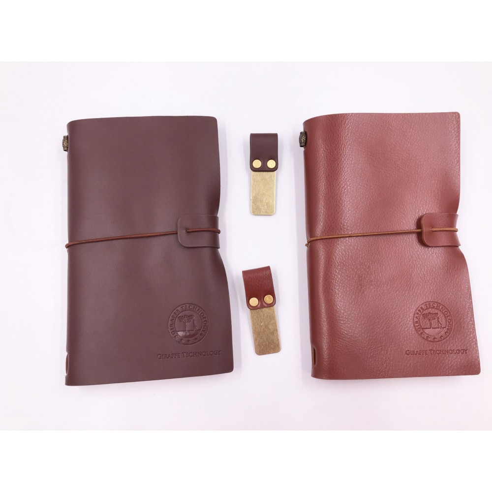 Logo Branded Refillable COW Leather Journal Travelers Notebook