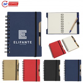 Environmental Spiral Notebook & Pen Set with Logo
