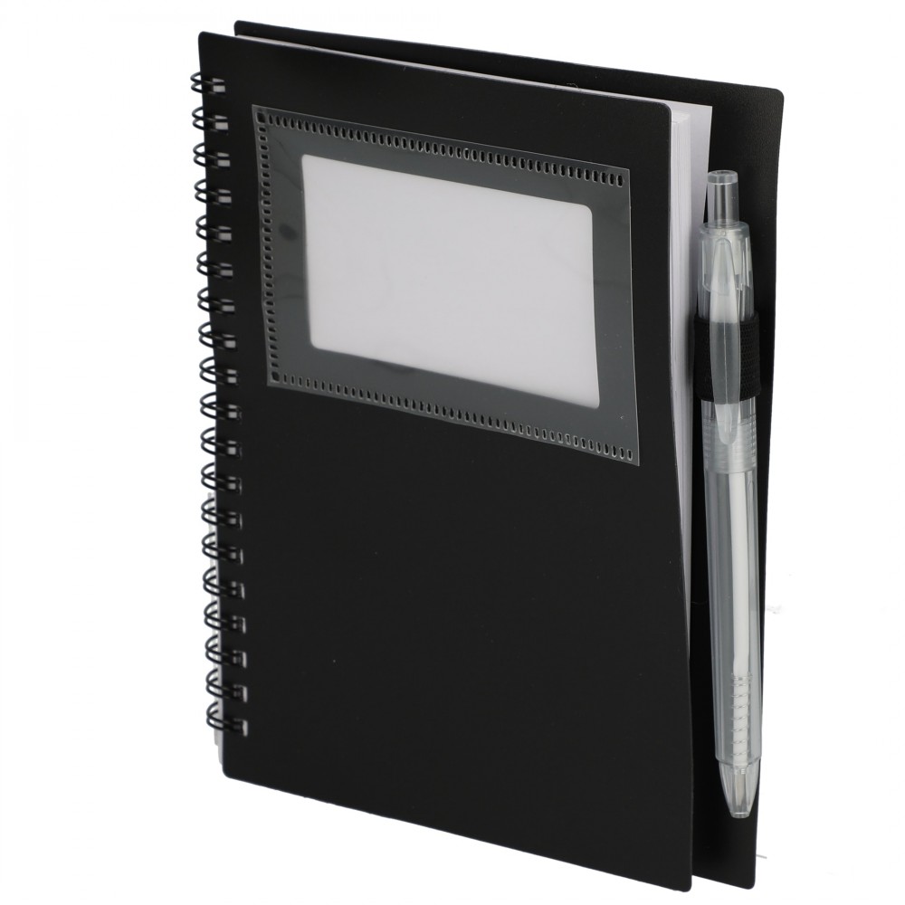 5" x 7" FSC Recycled Star Spiral Notebook with Pe with Logo