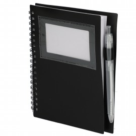 Custom 5" x 7" FSC Recycled Star Spiral Notebook with Pe
