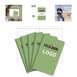 48 Pages 24 Sheets Pocket Sized 3.5" x 5.5" Lined Memo Book Field Notebook with Logo