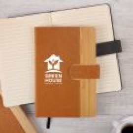 Bamboo Journal W/ Magnetic Closure & FSC Paper with Logo