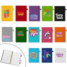 Custom Soft 5" x 7" Spiral Journal Notebook W/Pen Loop-Full Color