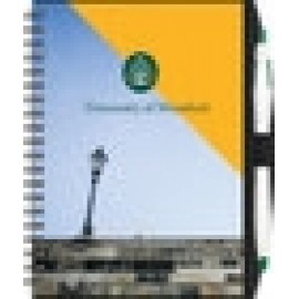 SlimLine Color ValueLine NotePad w/PenPort & Pen (5"x7") with Logo  SlimLine Color ValueLine NotePad w/PenPort & Pen (5"x7") with Logo