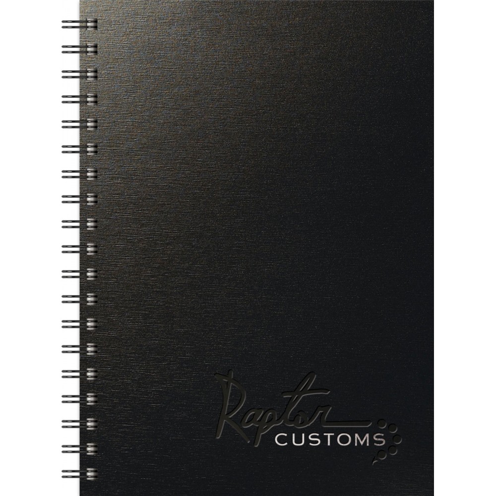 TexturedMetallic Journals Medium NoteBook (7"x10") with Logo