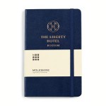 Moleskine Hard Cover Ruled Medium Notebook - Navy Blue with Logo
