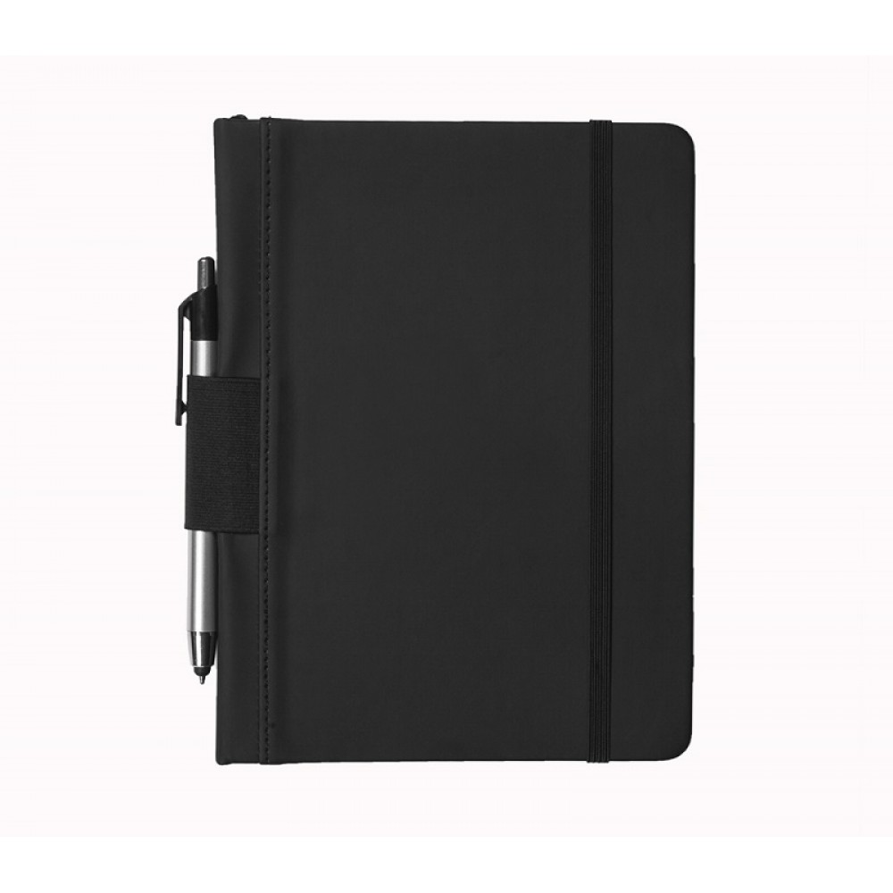 Executive Notebook with Strap and Pen Loop with Logo