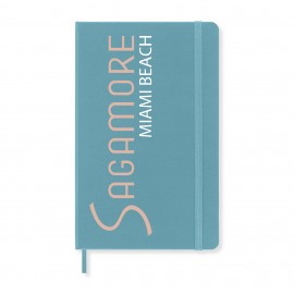 Moleskine Hard Cover Ruled Large Notebook - Reef Blue with Logo