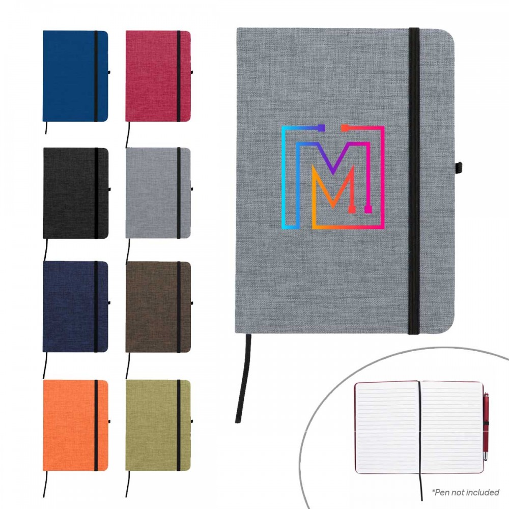 Jornikolor RPET Heathered Journal w/Pen Loop with Logo