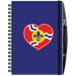 Logo Branded Gloss Cover Journals w/100 Sheets & Pen (7"x10")