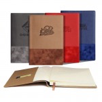Logo Printed iPosh PU Leather 5"W x 8"H 192 Pages Journal Book (Red)