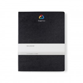 Promotional Moleskine Hard Cover Ruled XX-Large Notebook - Black
