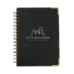 Woven Paper Hardback With Metal Accents Notebook with Logo