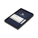 Moleskine Medium Notebook Gift Set - Navy Blue with Logo
