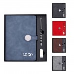 Logo Branded Notebook With Pen And Flash Drive Gift Set