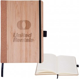 Bamboo Cover Cork Journal (Factory Direct - 10-12 Weeks Ocean) with Logo