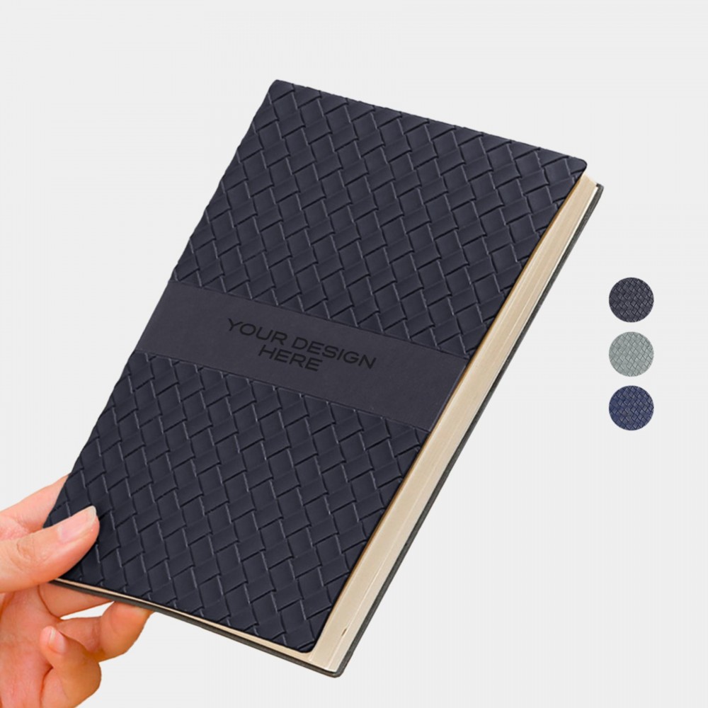 Customized TiTUS Sahara PU Leather A5 Business Notebook with Bookmark