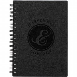 Customized 5" x 7" FSC  Recycled Pebble Grain Spiral Journal