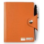 Branded LeatherWrap Mini-Snap Wrap Journal w/Pen (3.75"x5")