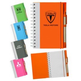 Union Printed, Eco Spiral Notebook with Matching Pen with Logo