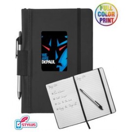 Customized Union Printed, Eco Journal with Stylus Pen - Full Color Dome