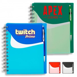 Classic Spiral Notebook w/ Custom Logo Two-Tone Notebooks with Logo