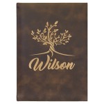 7" x 9.75" - Engraved Premium Leatherette Sketch Book Branded