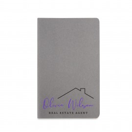 Moleskine Cahier Ruled Large Journal - Pebble Grey with Logo