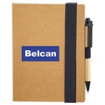5.5"x 7" Eco Perfect Bound Notebk w/ Pen Branded