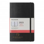 Moleskine Hard Cover Large 12-Month Daily 2023 Planner - Black with Logo