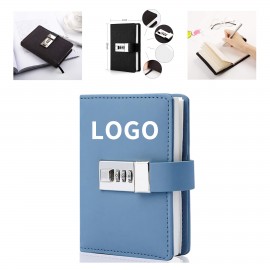4 inch x 5.8 Inch A7 Mini Pocket Lock Journal Planner Organizer with Logo